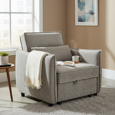 FIORI 1 Seater Sofa Bed Light Grey