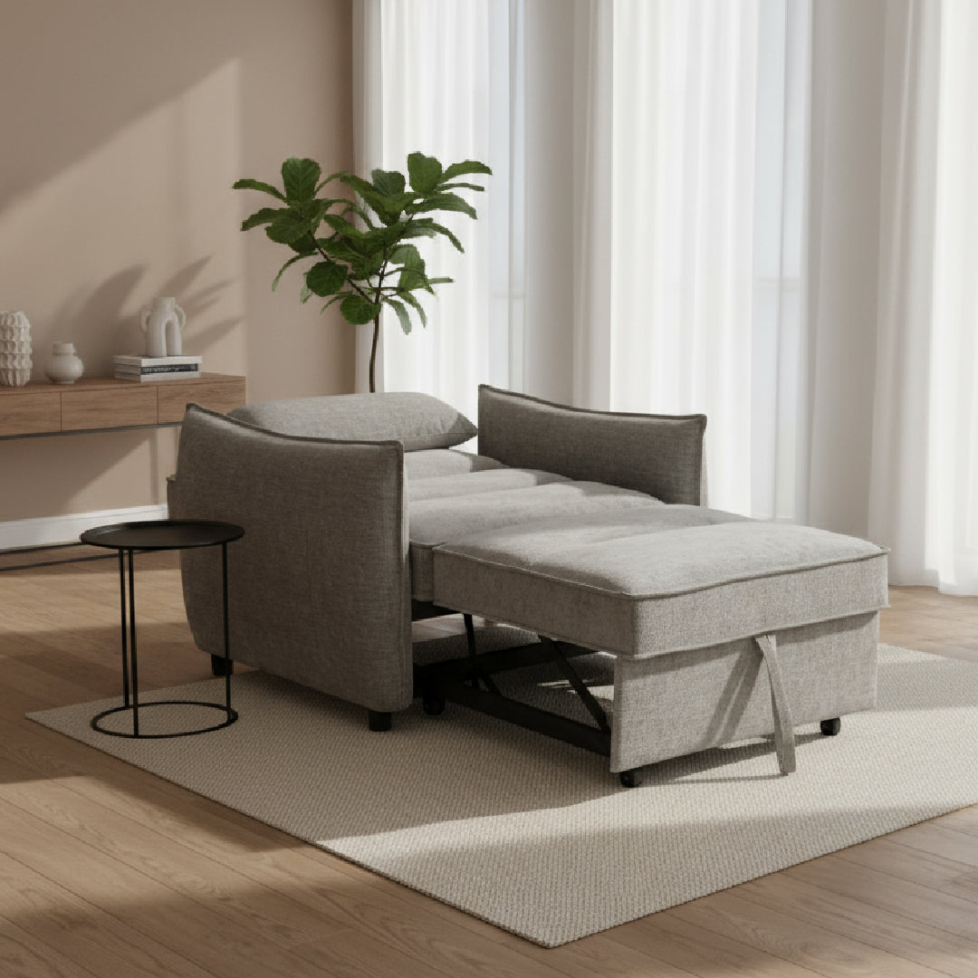 FIORI 1 Seater Sofa Bed Light Grey
