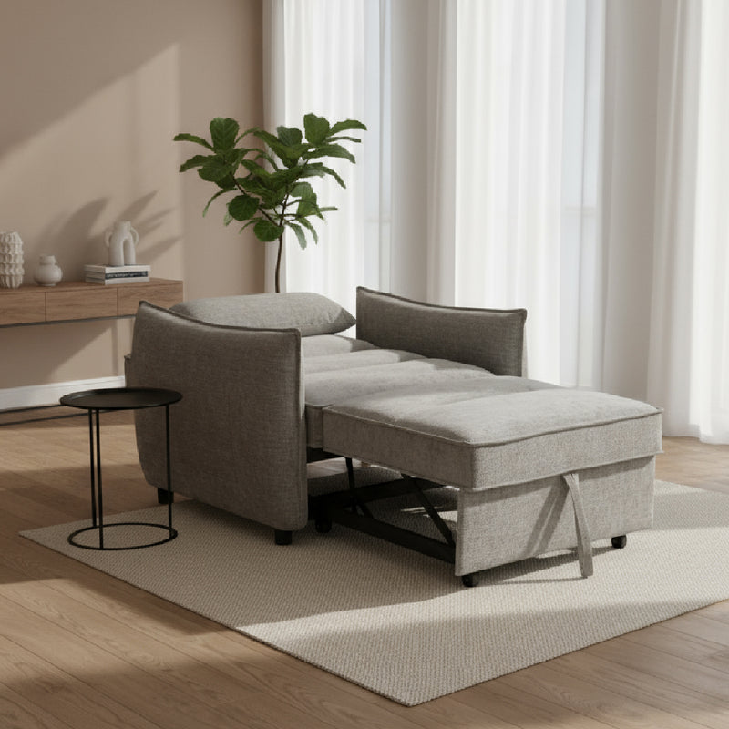 FIORI 1 Seater Sofa Bed Light Grey
