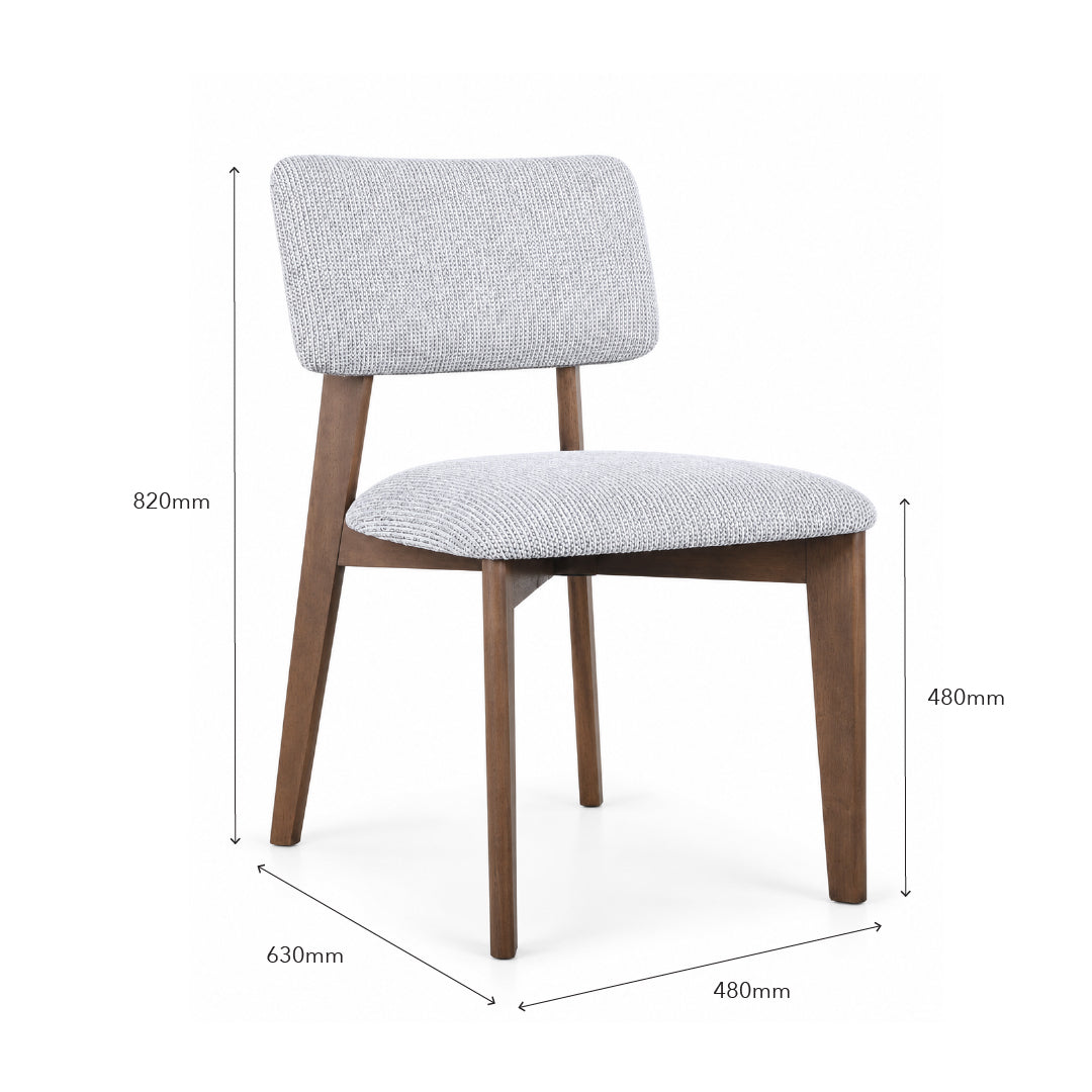 FINNLEY Wood Dining Set Light Grey
