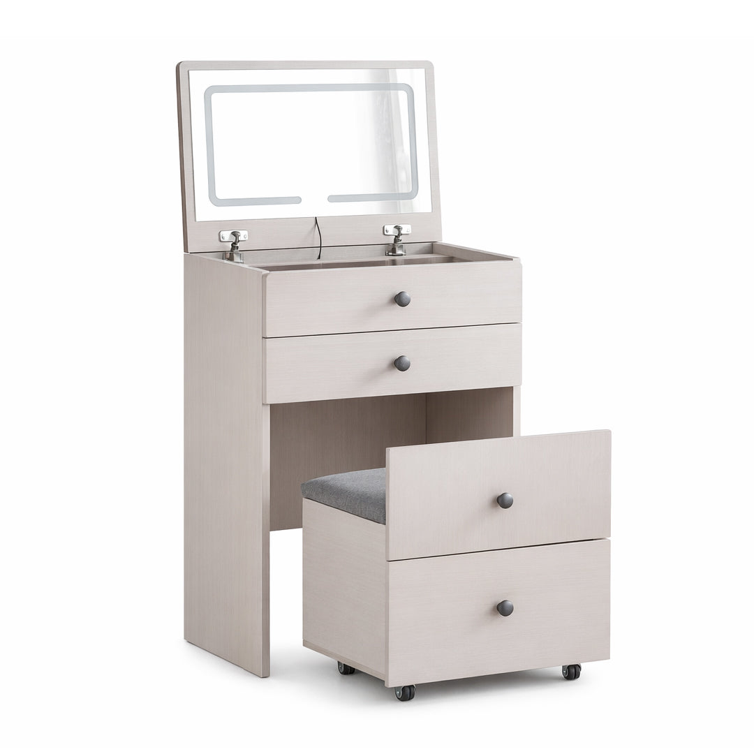 FREYA LED Dressing Table with Drawer Chair