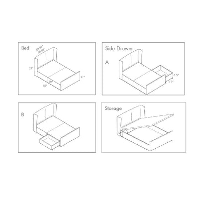 LOUISVILLE Storage Bed