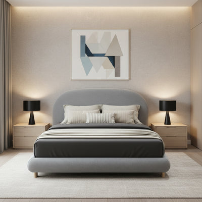 FILEY Bed Light Grey