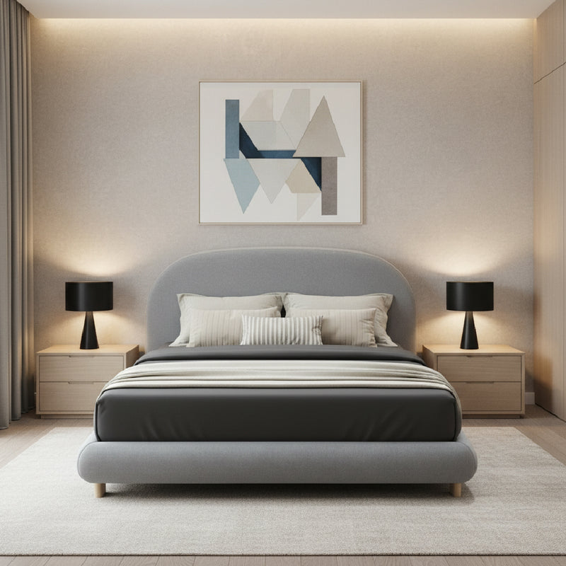 FILEY Bed Light Grey