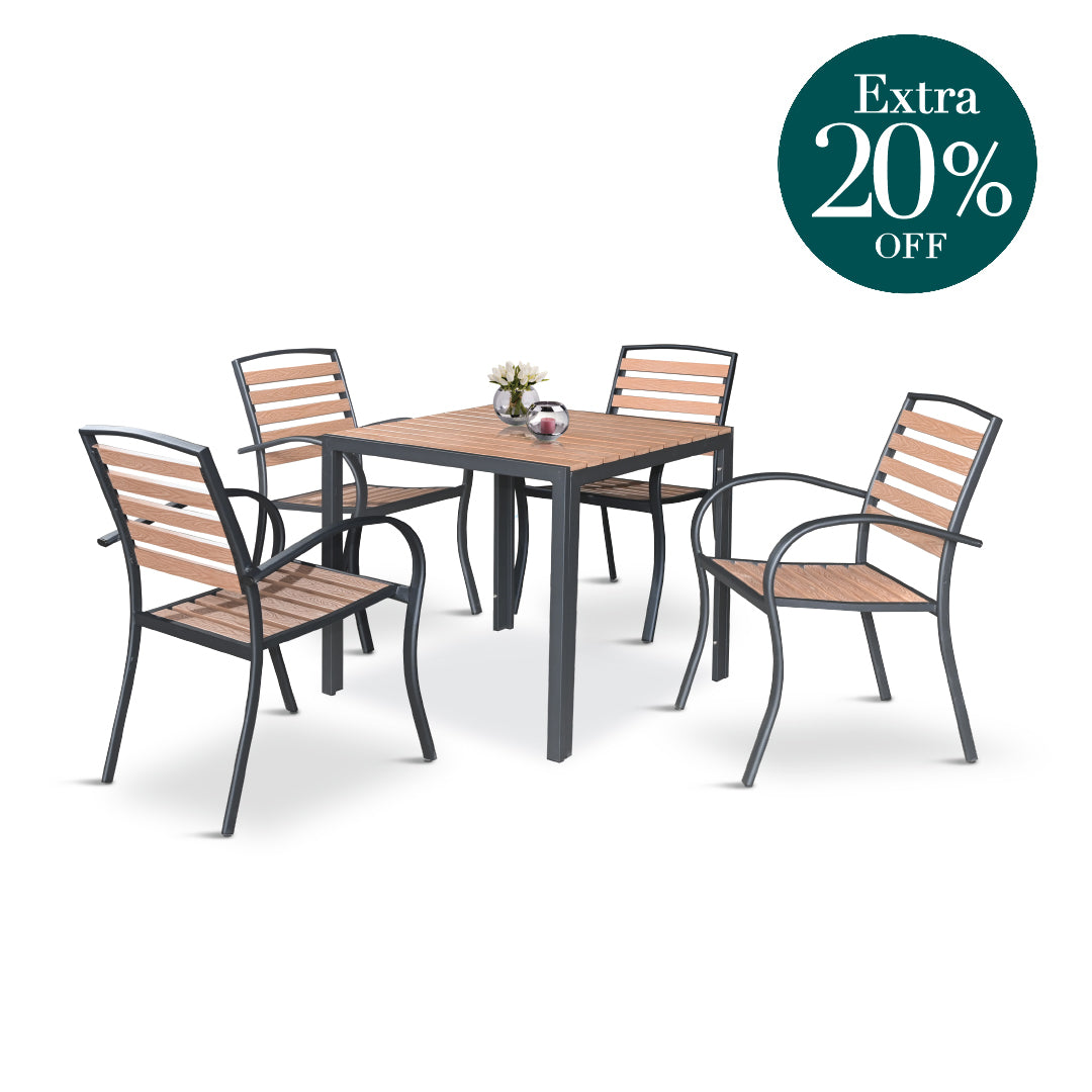 FIORE Square Garden Set Brown