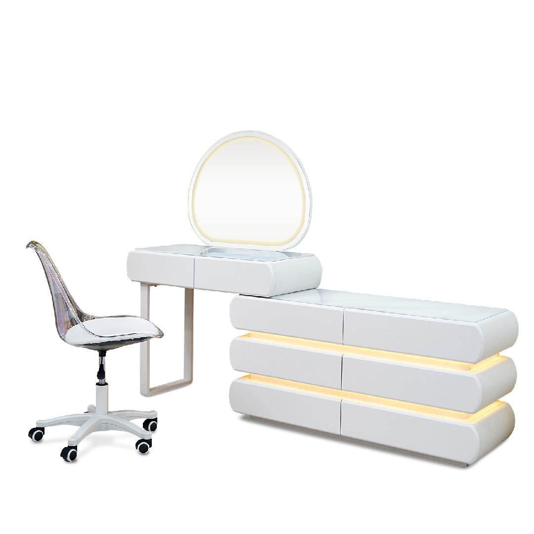FONDI LED Dressing Table with Chair