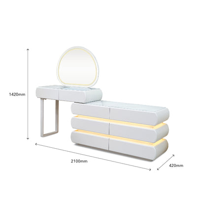 FONDI LED Dressing Table with Chair