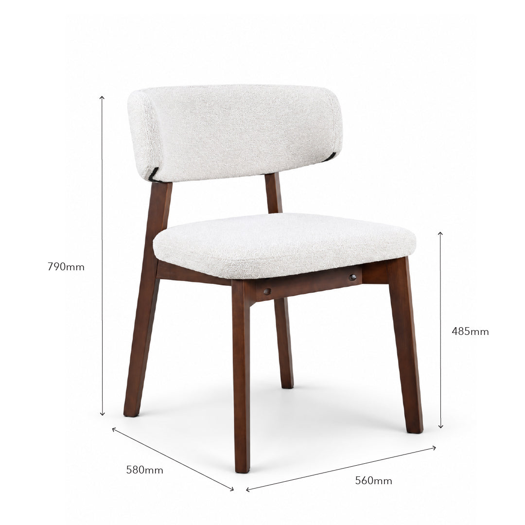FINNICK Wood Dining Set Light Beige