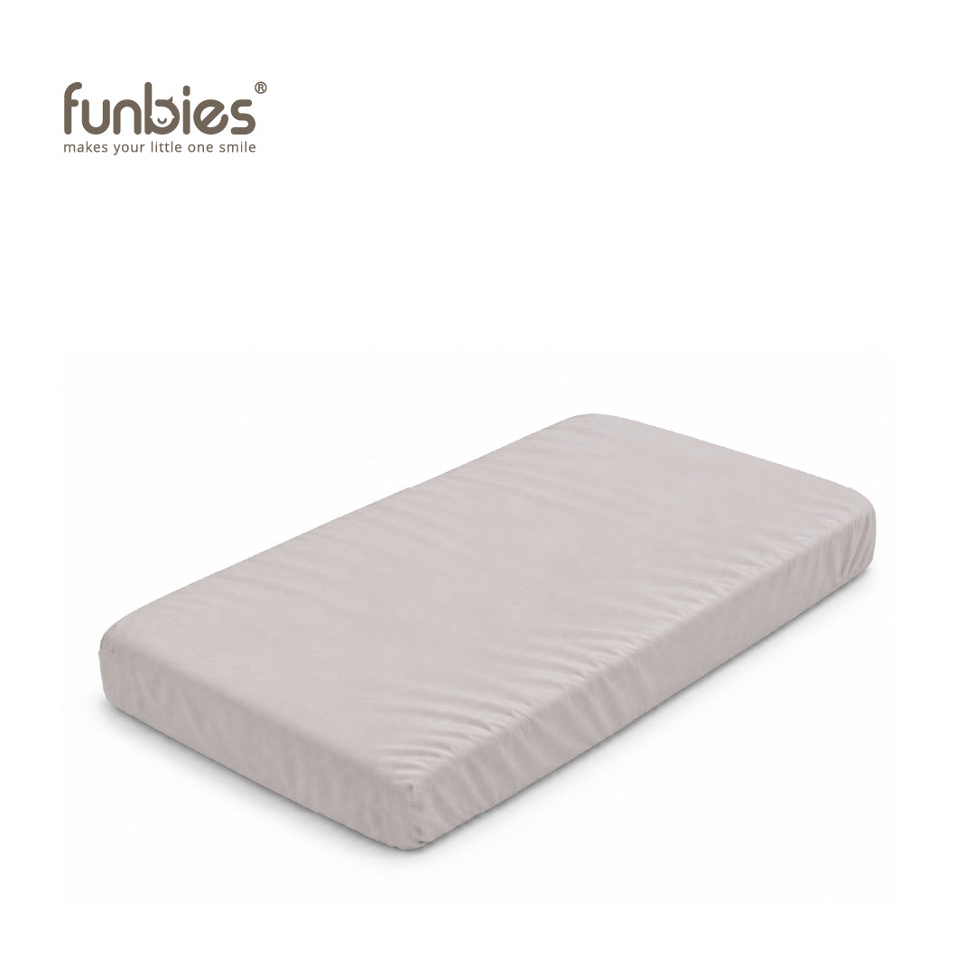 FUNBIES Cottia Cotton Fitted Sheet Light Grey