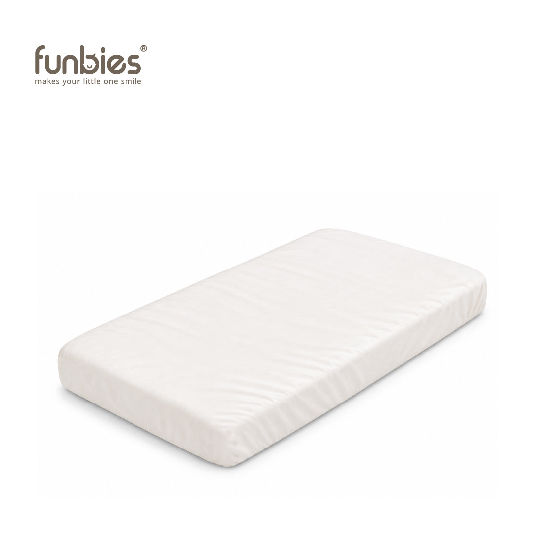 FUNBIES Cottia Cotton Fitted Sheet Cream White