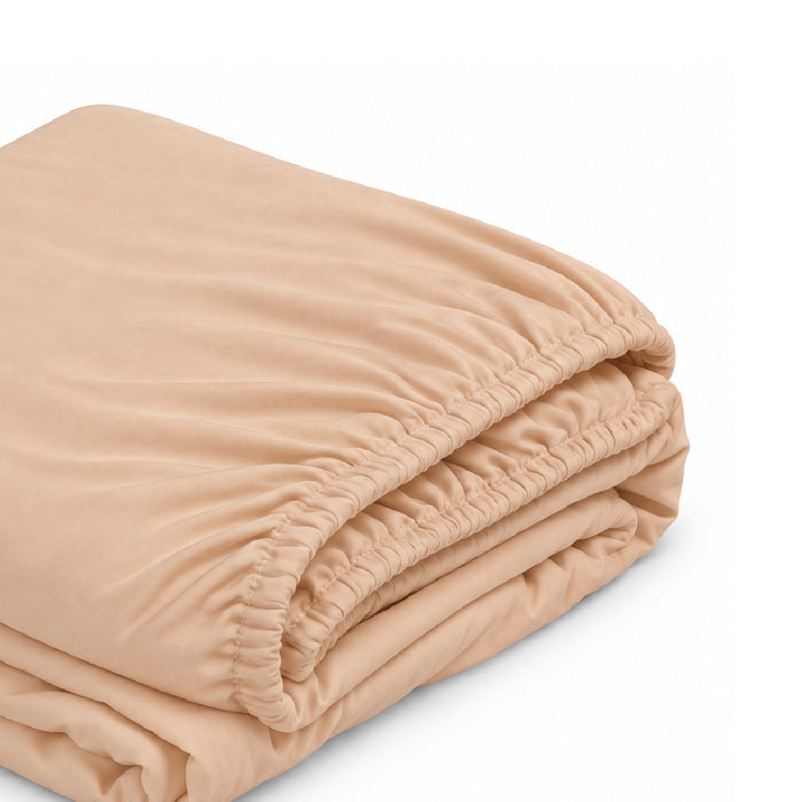 FUNBIES Cottia Cotton Fitted Sheet Light Brown