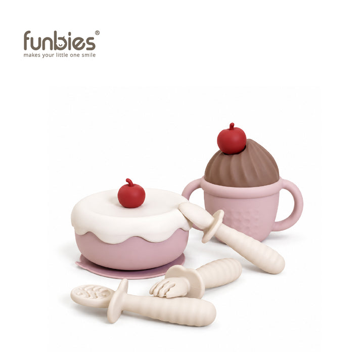 FUNBIES Cherry Bendable Food Set Light Pink