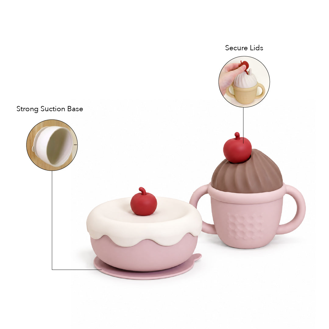 FUNBIES Cherry Bendable Food Set Light Pink