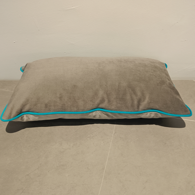 Designer Collection Pillow - L (Grey & Blue Line)