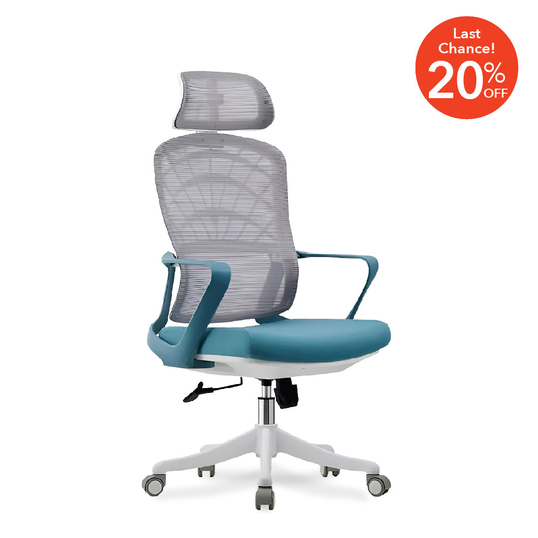 GEERTA Executive High Back Chair Blue