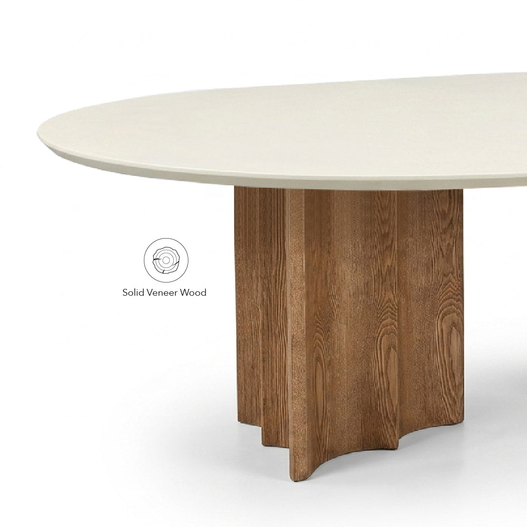 GIRA Marble Oval Dining Table