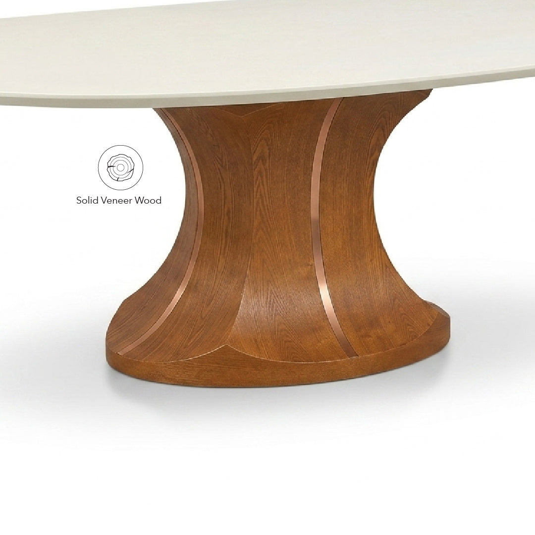 GIRA Marble Oval Dining Table