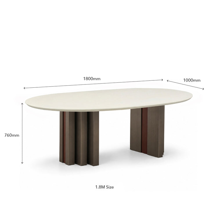 GIRA Marble Oval Dining Table