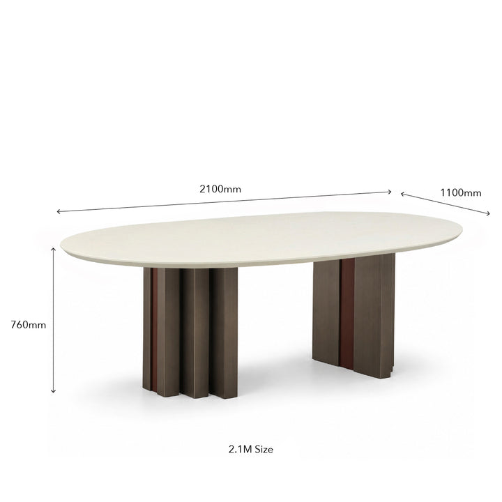 GIRA Marble Oval Dining Table