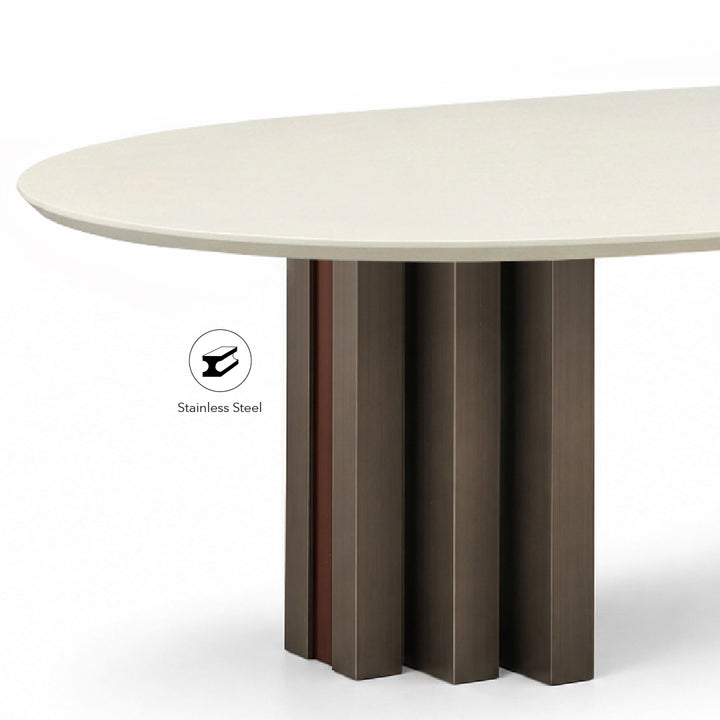 GIRA Marble Oval Dining Table