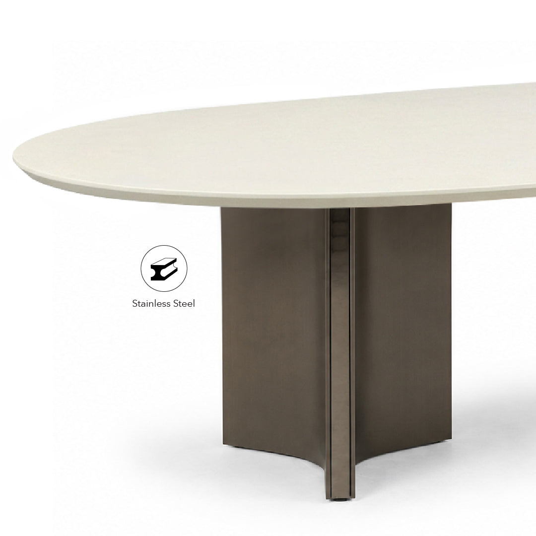 GIRA Marble Oval Dining Table