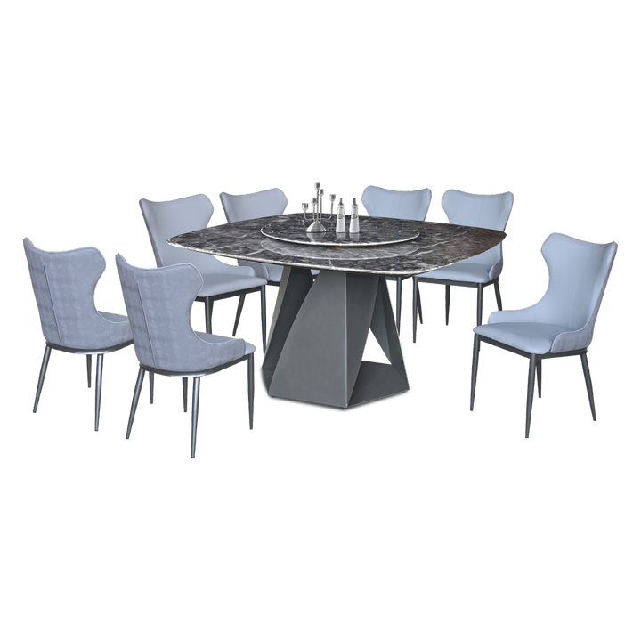 GLAUCIA Crystal Marble Dining Table