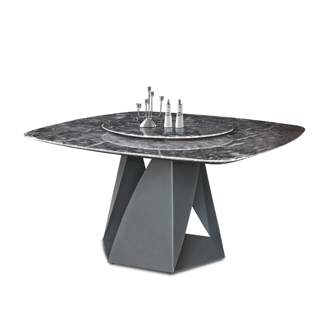GLAUCIA Crystal Marble Dining Set