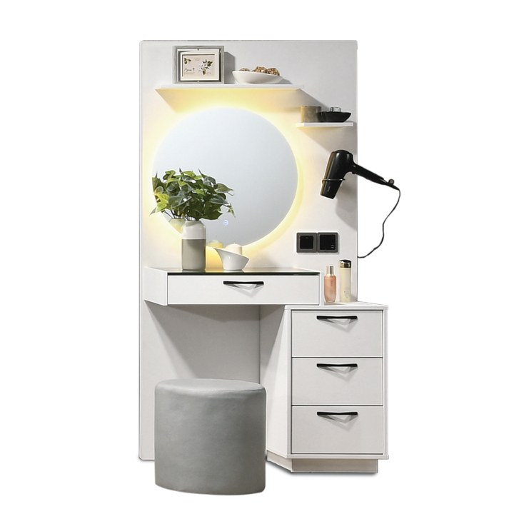 RIOVERDE Touch Screen LED Dresser with Stool