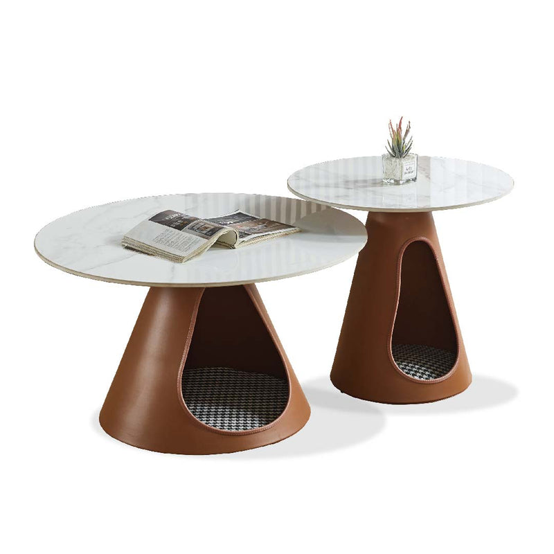 GYDOLL Coffee Table Set Brown