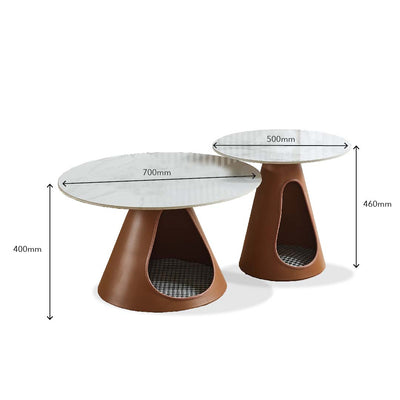 GYDOLL Coffee Table Set Brown