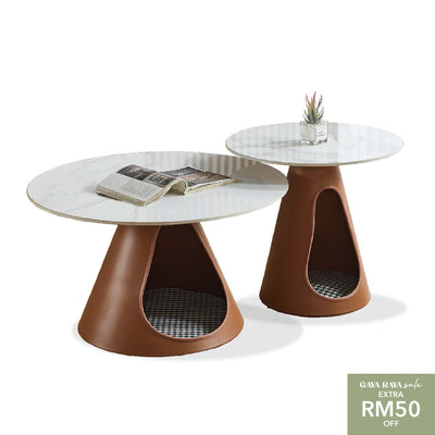 GYDOLL Coffee Table Set Brown