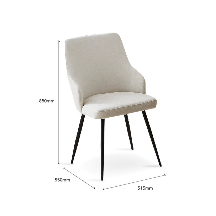 GORDY Dining Chair Light Beige