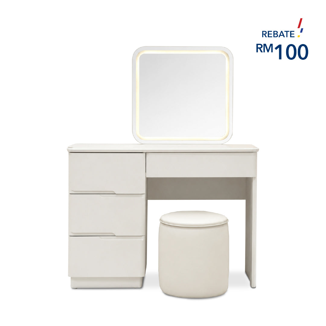 HALLE LED Dressing Table with Stool