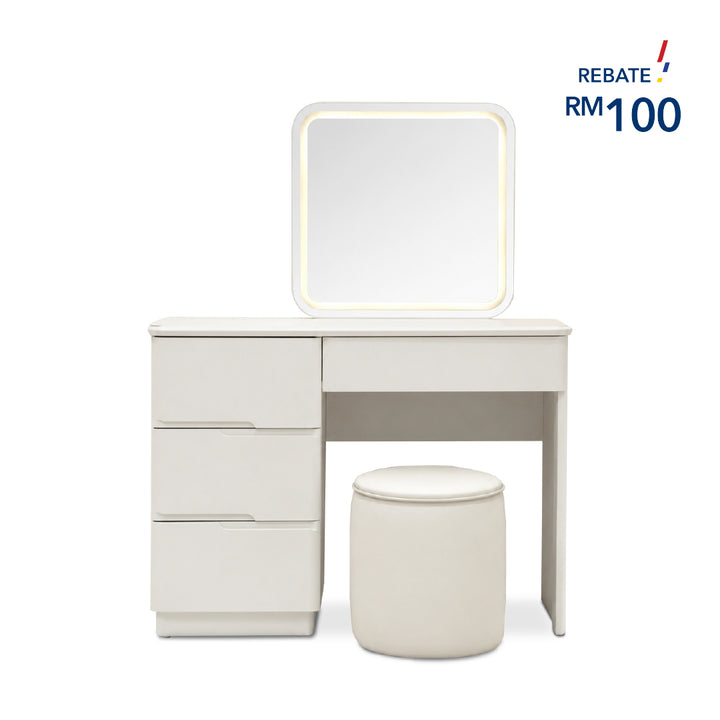HALLE LED Dressing Table with Stool