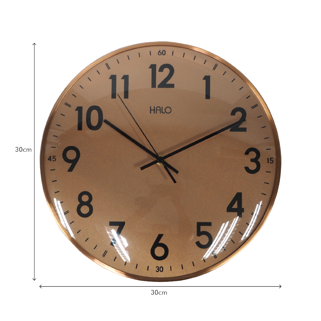 HALO 12" Rose Gold Wall Clock