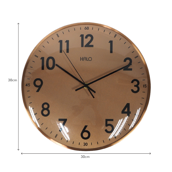 HALO 12" Rose Gold Wall Clock
