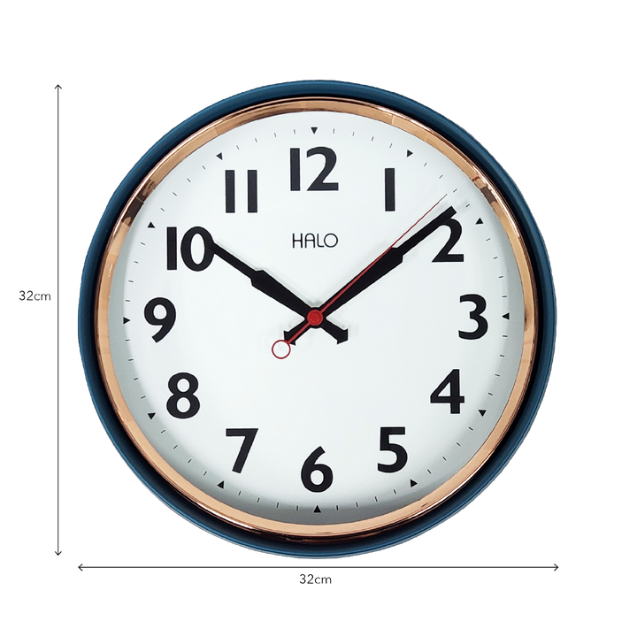 HALO 13" Silent Metal Wall Clock