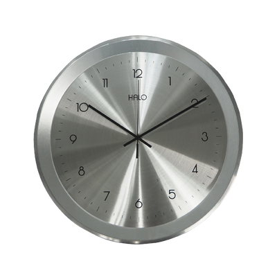 HALO 13" Silver Aluminium Wall Clock