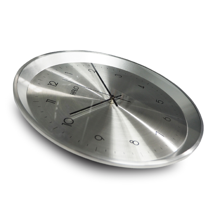 HALO 13" Silver Aluminium Wall Clock