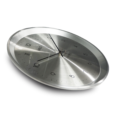 HALO 13" Silver Aluminium Wall Clock