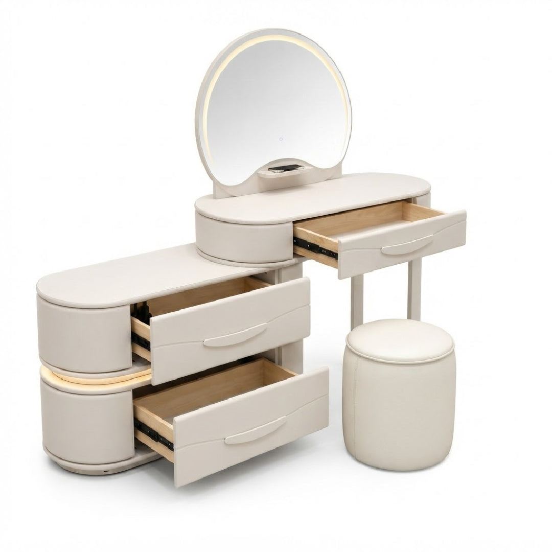HELGA LED Dressing Table with Stool