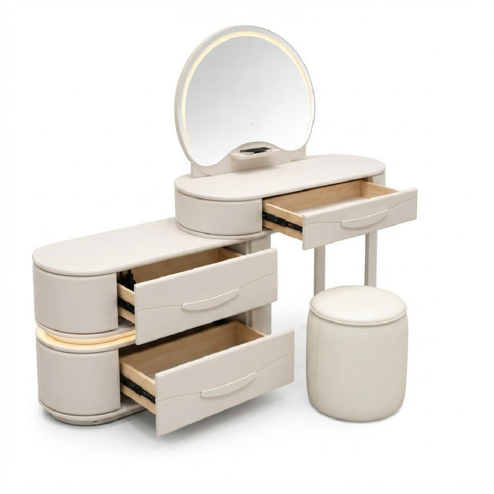 HELGA LED Dressing Table with Stool
