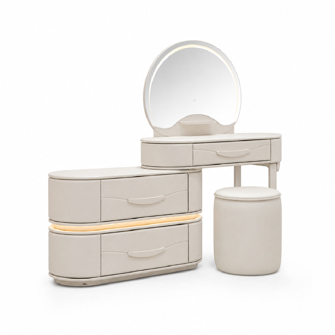 HELGA LED Dressing Table with Stool