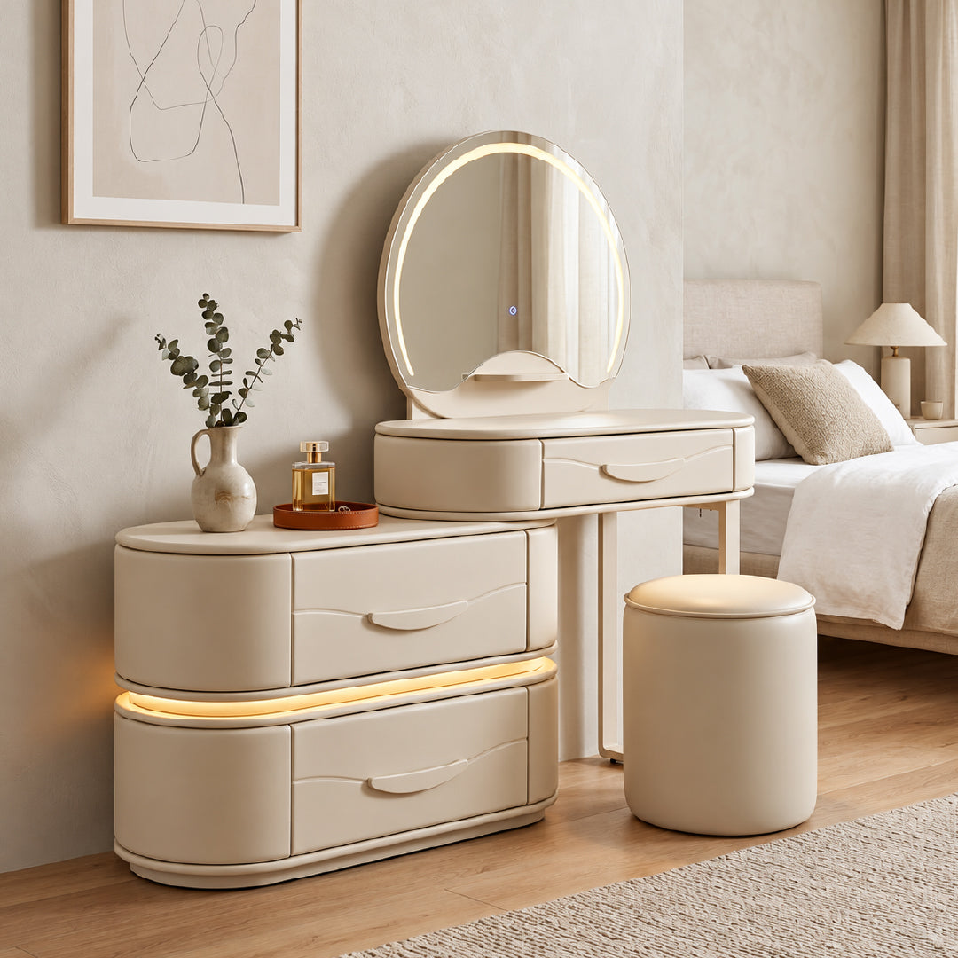 HELGA LED Dressing Table with Stool
