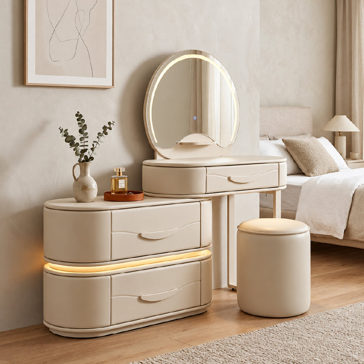 HELGA LED Dressing Table with Stool