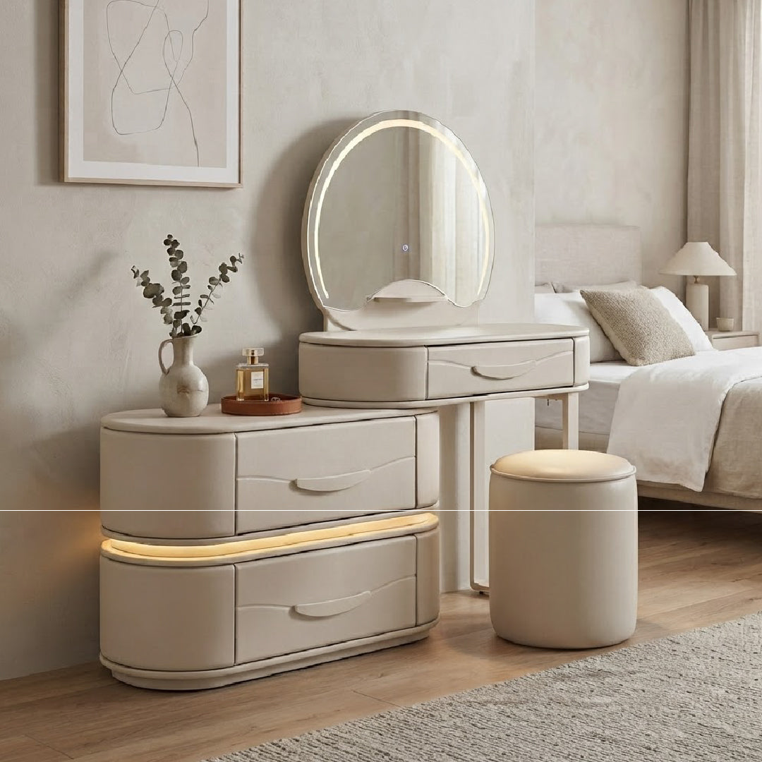 HELGA LED Dressing Table with Stool
