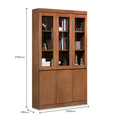 HERON 3 Door Book Cabinet Walnut