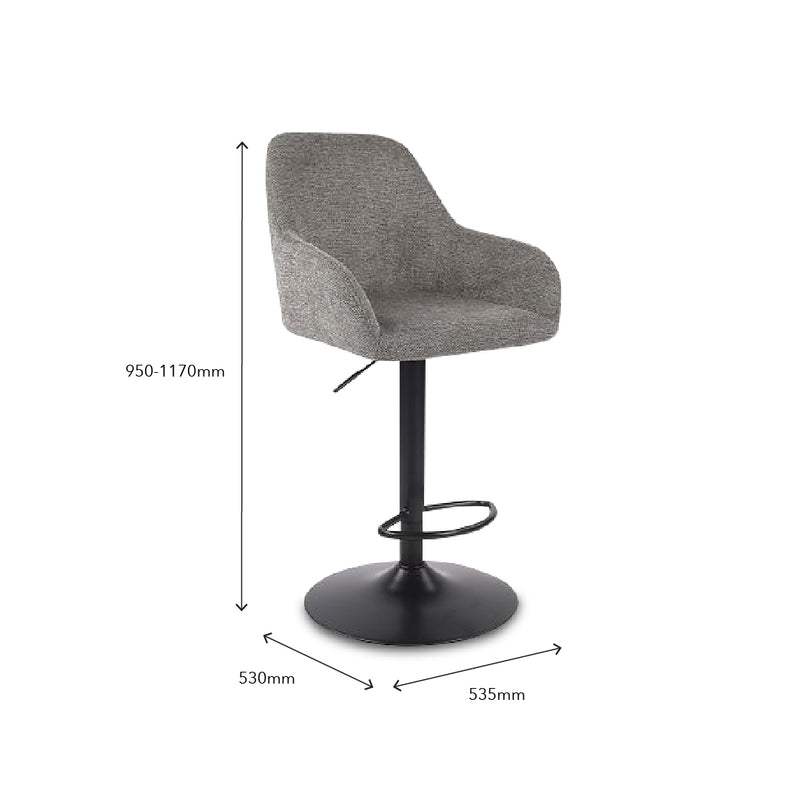 HAINE Bar Chair Dark Grey