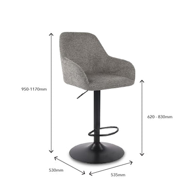 HAINE Bar Chair Dark Grey