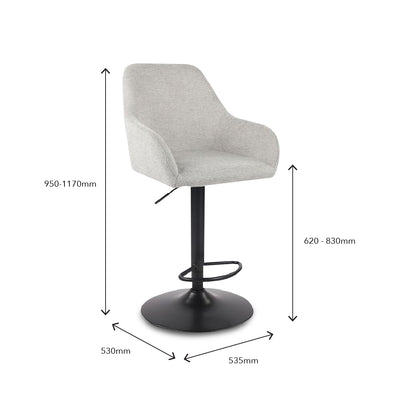 HAINE Bar Chair Light Grey